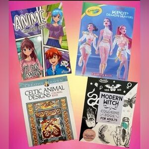 4 NEW Coloring Books | K-Pop Demon Hunters, Anime, Celtic Animals & Modern Witch